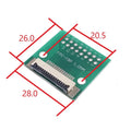 20 pcs FPC FFC 15 PIN 1.0 mm pitch Connector SMT Adapter to 2.54 mm Space 1.00 inch pitch through hole DIP PCB adapter solder