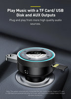 Bluetooth 5.3 FM Transmitter Car Cigarette Lighter Dual USB Fast Charging Handsfree Calling Vehicle Audio Receiver