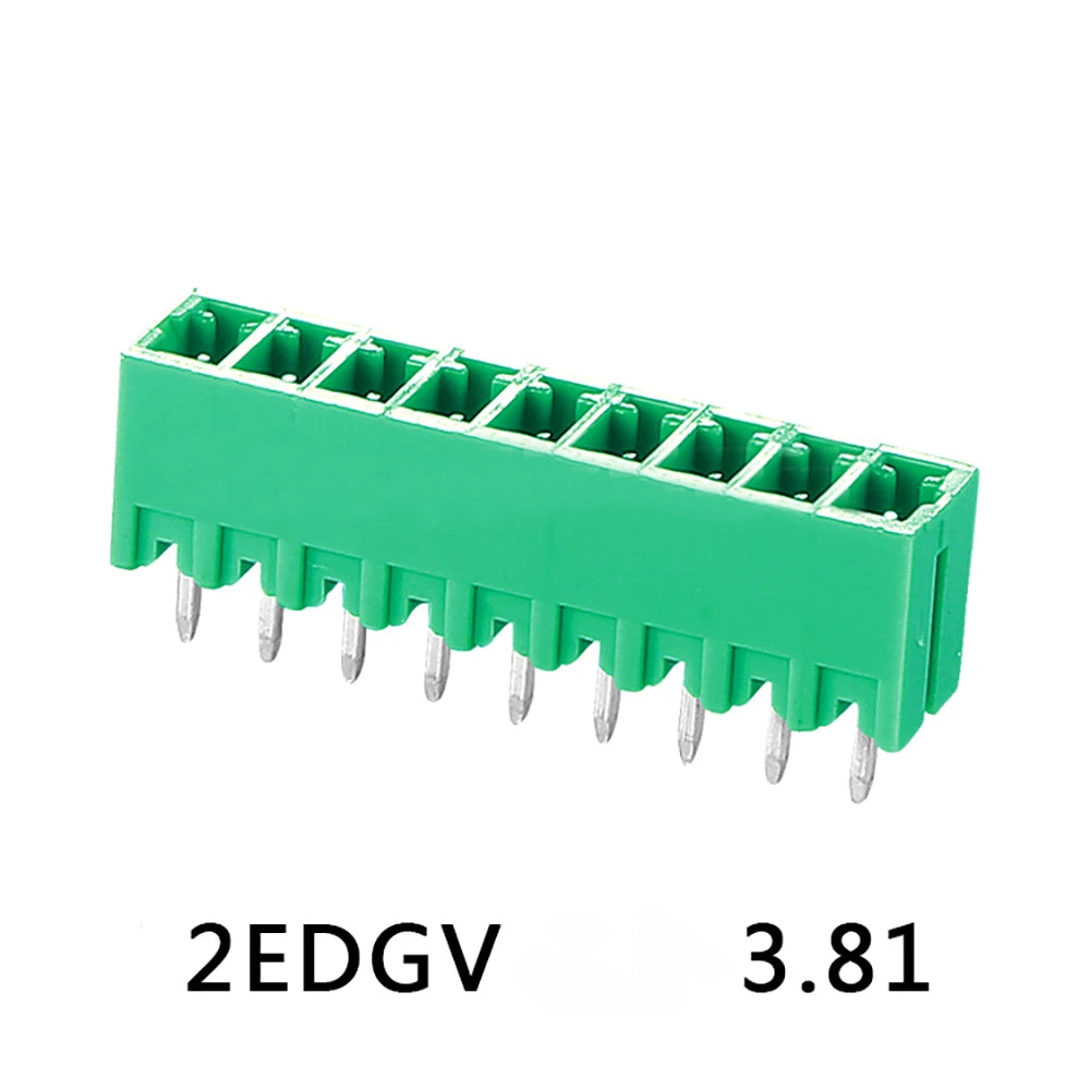 20pcs/20pairs 15EDG 2EDGK-3.81mm Female Straight  RA Male Wafer 300V8A 2P-24P PCB Phoenix Plug-in Wire Terminal Block Connector