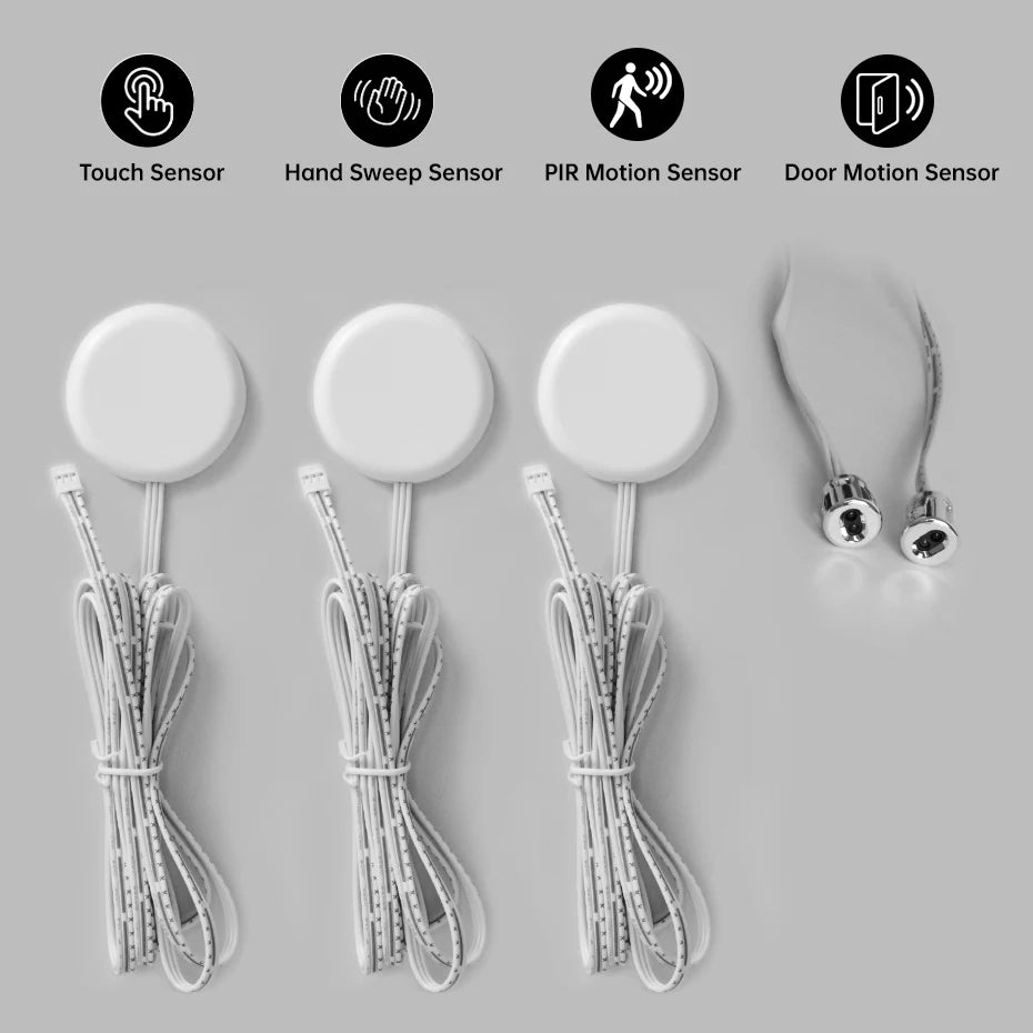 DC12-24V Sensor Switch Penetrable Touch/Hand Sweep/PIR Motion & Dual Door Sensor for Cabinet LED Lighting Control
