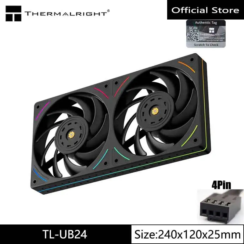 Thermalright TL-UB36/24 Integrated row fan,120x25mm,One-line connection to the motherboard，high-performance chassis cooling fan