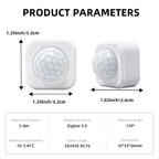 1- 10PCS Tuya Zigbee PIR Motion Sensor Detector Security Smart Life Tuya Zigbee Movement PIR Detector Needs Zigbee Gateway/Hub