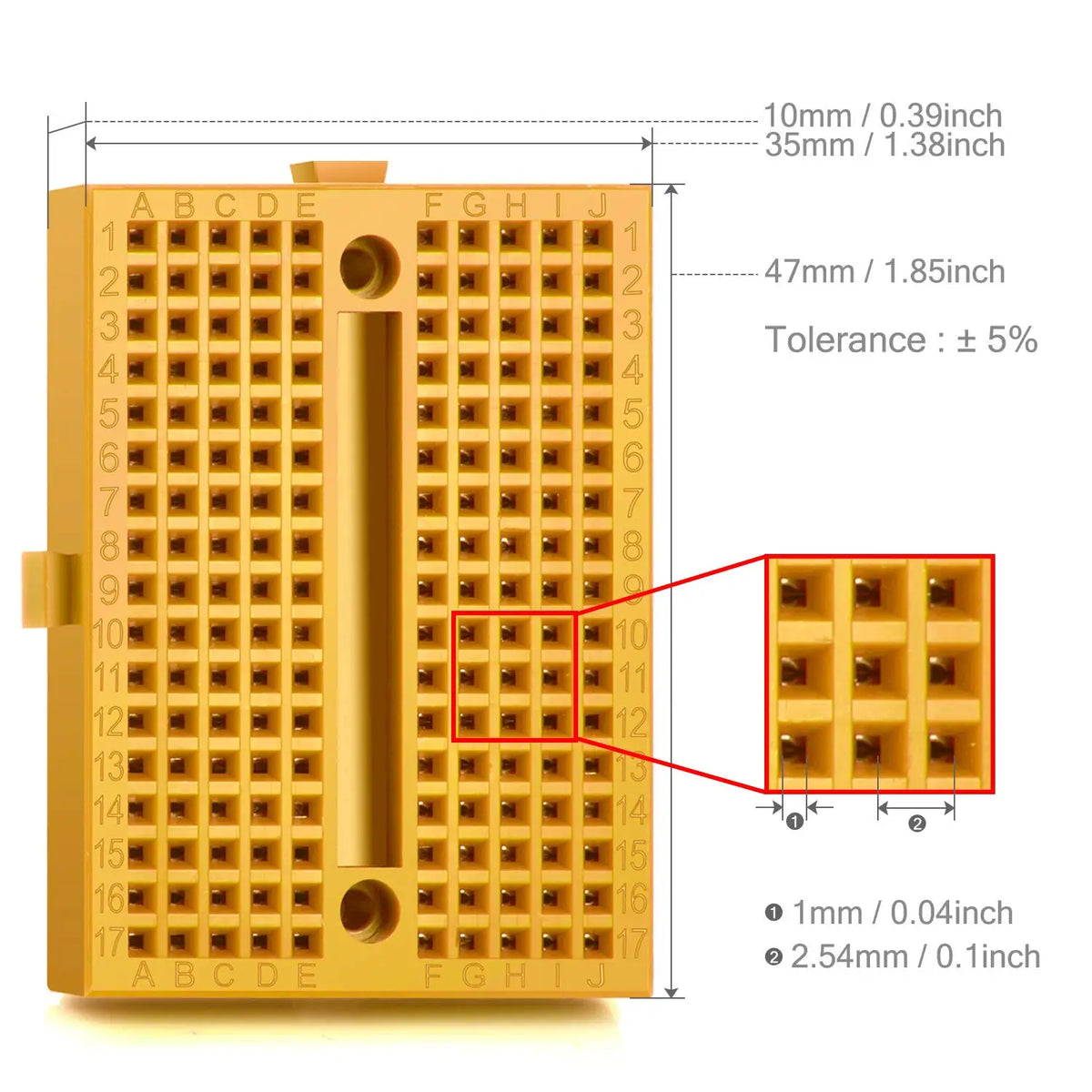 170 / 400 / 830 Tie Points Solderless Breadboard MB-102 BB-801 SYB-170 Prototype Universal PCB Jumper Dupont Test Bread Board