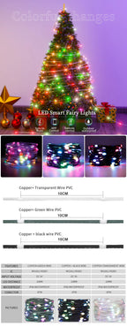 DC5V Addressable WS2812B LED String Transport Green Black Wire WS2812 3PIN Wire RGB Strip Christmas Lights Waterproof Decor