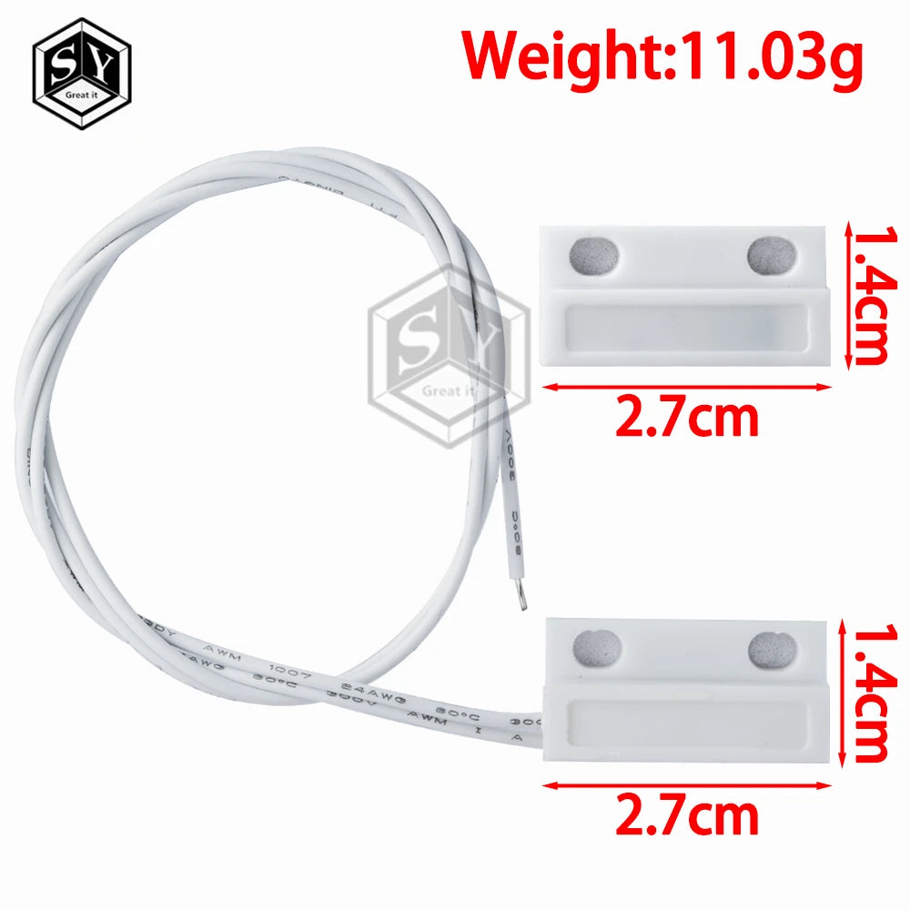 MC-38 MC38 Wired Door Window Sensor 30mm Wire Lengthen Randomly Magnetic Switch Home Alarm System for arduino