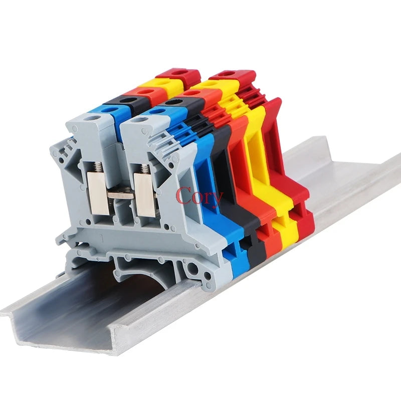5pcs UK-2.5B blue/grey/red/black 2.5mm2 DIN Rail Universal Combination Terminal Blocks Screw Type UK2.5B CZYC
