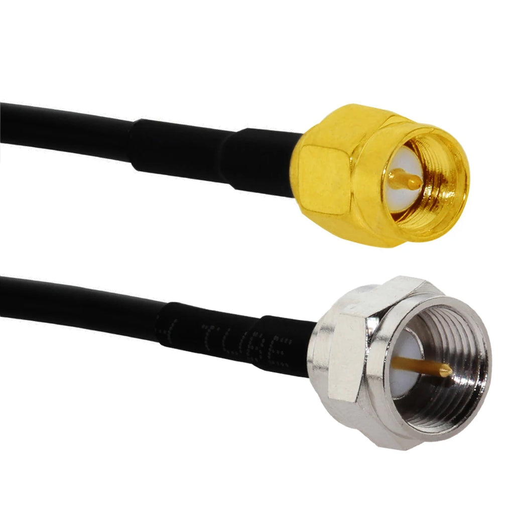 1pc SMA RF/RP Male/Female to F Plug Jack Pigtail Cable RG174 20cm/30cm/50cm NEW SMA to F RF Coax Adapter
