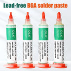 OLK Lead-Free Halogen-Free BGA Flux SMD PCB Repair Soldering No-Clean Ball Planting Rosin Solder Oil Solder Paste 10cc