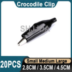 20Pcs Crocodile type Clip 28MM 35MM 45MM Testing Probe Mini Alligator Test Clips Sheath clip, Small battery wire power clip