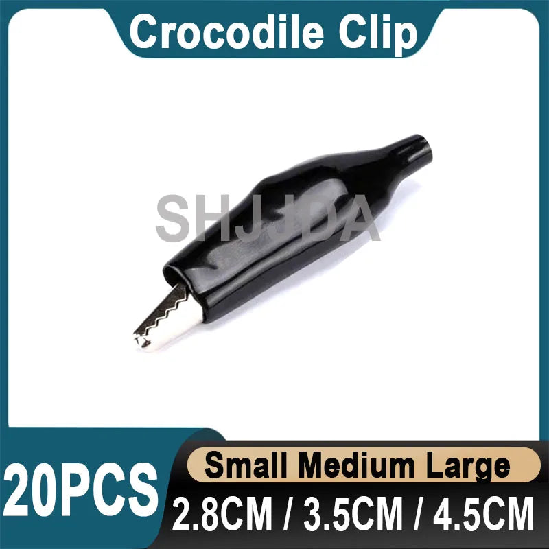 20Pcs Crocodile type Clip 28MM 35MM 45MM Testing Probe Mini Alligator Test Clips Sheath clip, Small battery wire power clip