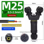 IP68 Waterproof Connector 2/3/4/5 Pin Screw Wiring Terminal Adapter For LED Light Electric Wire Connector Outdoor Junction Box