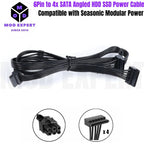 Modular Power Cable for Seasonic X-850, X-750, X-650 KM3 Power, GPU PCIe 8Pin 6+2Pin, CPU 4+4Pin, SATA Molex IDE 4Pin, 24Pin Net