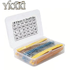 300pcs 600pcs 820pcs 1/4W 1% Metal Film Resistors Kit 10R Ohm ~1M Ohm 30Values 41Values Electronic Components Kit