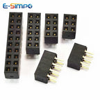 10pcs 2.54mm Ph5.0 Short Profile Double Row Straight 2x3P/5P/6P/10P/12P/20P/40P Rohs Gold Pcb Male Female Pin Header Connector