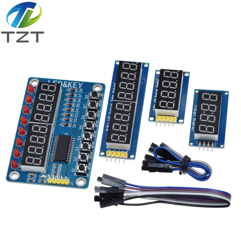 TM1637 4 Bits / TM1638 / 74HC595 8 bit Digital LED Display Module 7 Segment 0.36Inch Clock RED Anode Tube Four Serial Driver