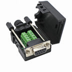 DB9 RS232 RS485 Connector Male Female 9 Pin Breakout Terminals COM Connector D-SUB Terminals 21-24 AWG Wire Solderless Connector