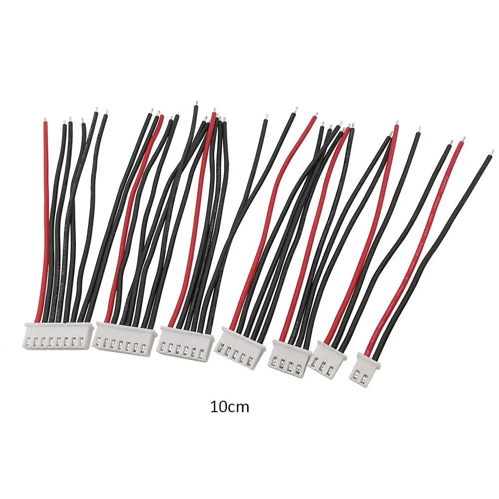 10CM RC Lipo Battery Balancer Charger Plug 1S 2S 3S 4S 5S 6S 7S Silicone JST-XH Balancer Cable DIY Connector Plug Wire