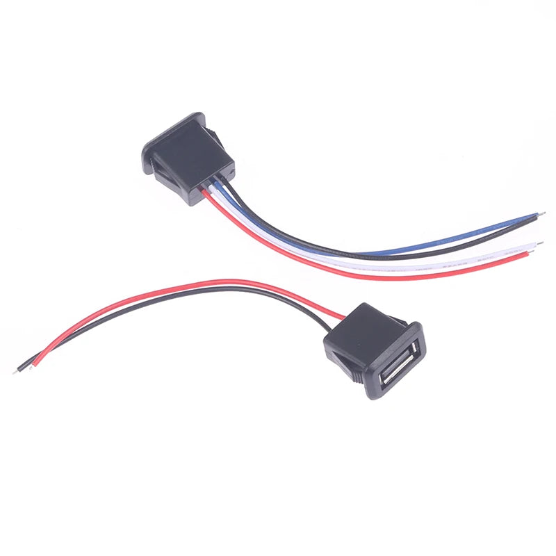 Wholesale USB 2.0 Female Power Jack USB2.0 Charging Port Connector With Cable Charger Socket
