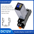 DC12V DC24V AC220V Digital Time Relay Mini Power-on Delay Controller Time Relay Cycle Time Control Delay Device with Base Socket