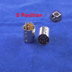 5/20/50/200 pcs Mini Din Plug Male Connector 3 4 5 6 7 8 9 Pin PCB mount Straigh Machined Header Gold Plated Pins Board Solder