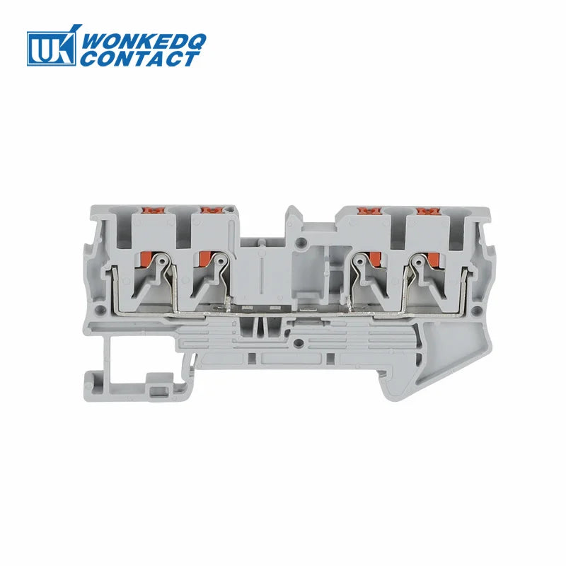 10Pcs PT2.5-QU Push-In Spring 4-Conductor Strip Plug PT 2.5 QUATTRO Wire Electrical Connector Din Rail Terminal Block PT 2.5-QU