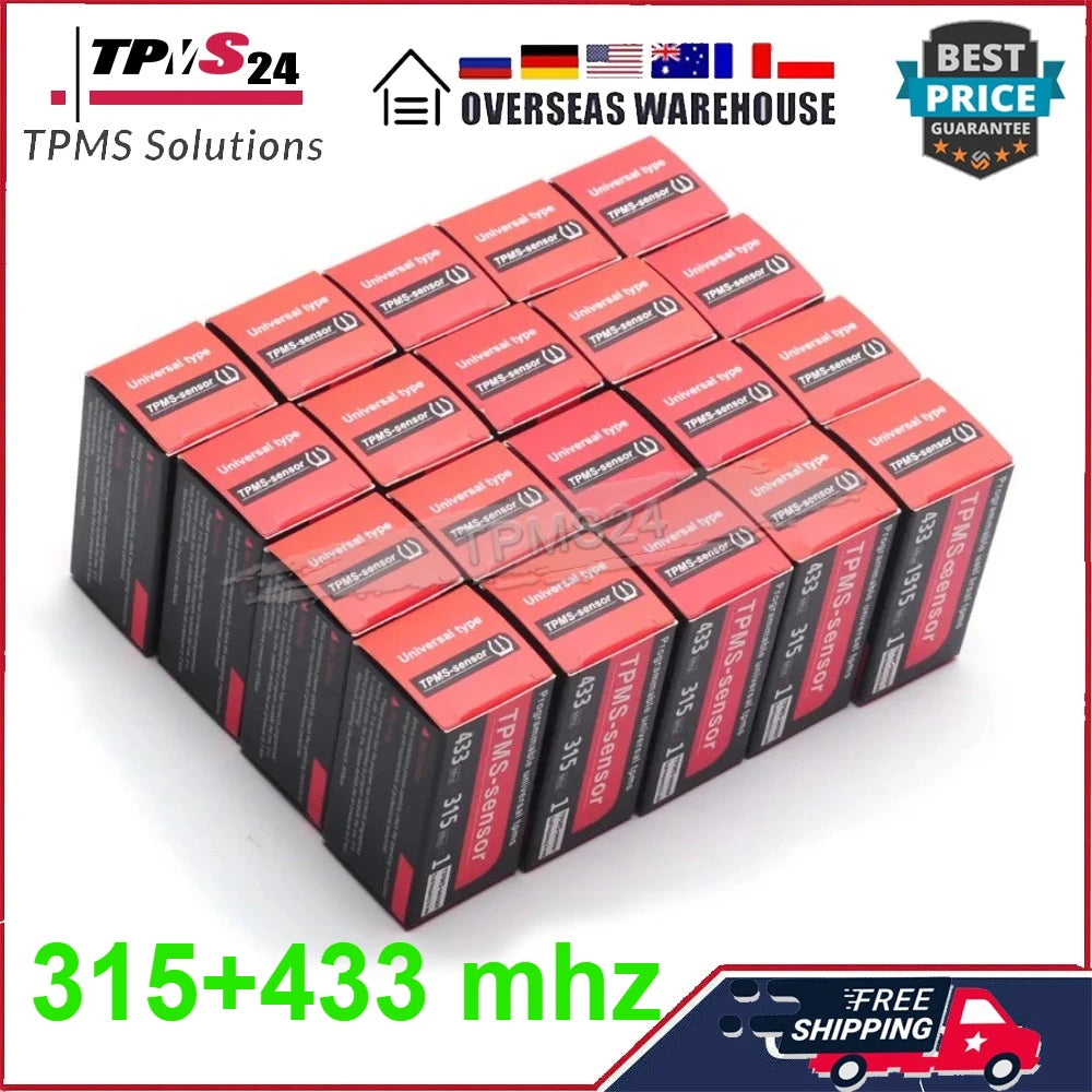 Programable TPMS Sensors 2 in 1 433MHz+315MHz Support Programing with TS501 TS508 TS601 TS608 ITS600E MK808TS MK808S-TS MP808TS