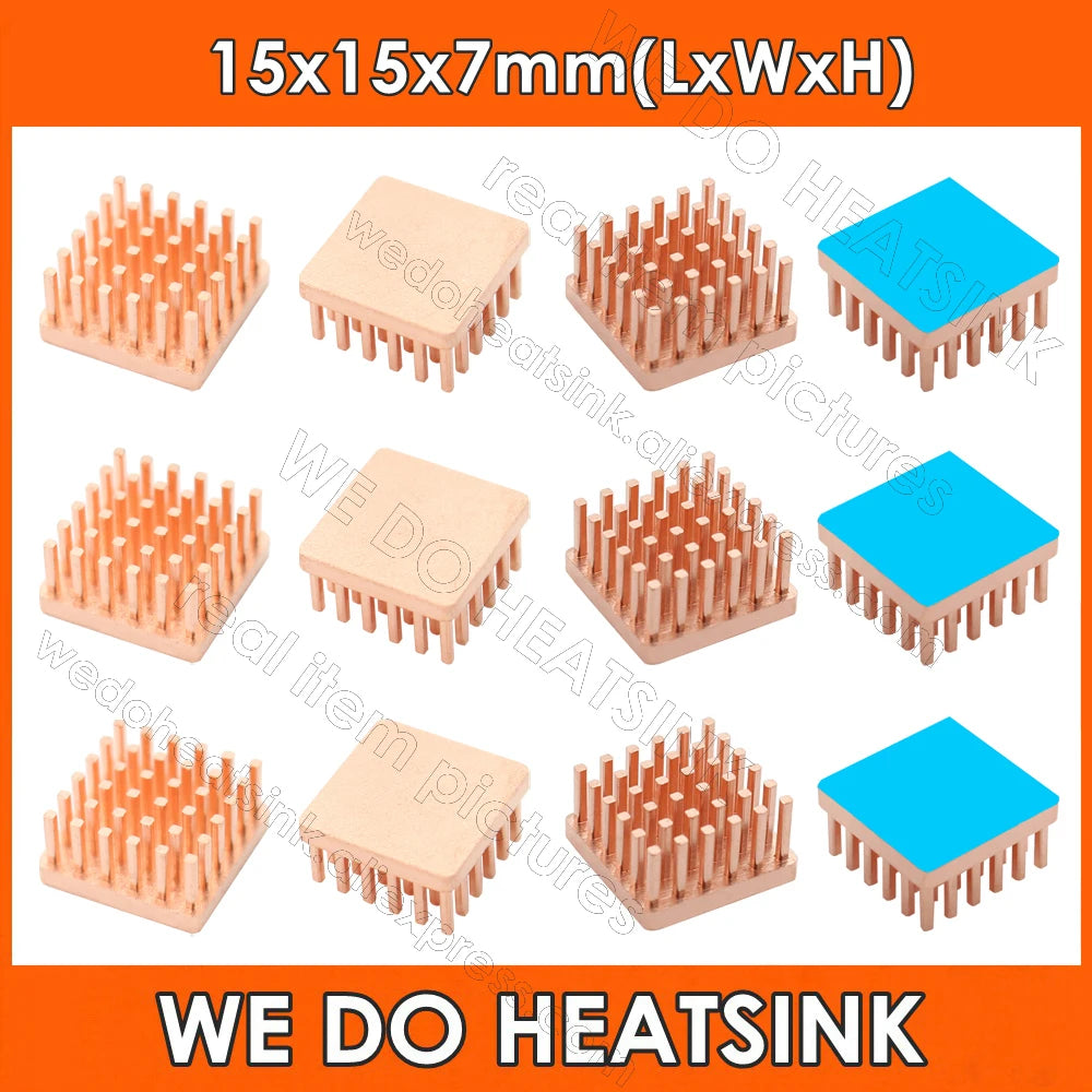 WE DO HEATSINK Small Tiny Useful Pure Copper Heat Sink Without or With Thermal Pad For Raspberry Pi Banana Pi IC Chipset Package