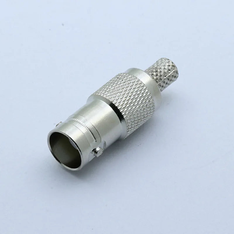1pc RF Coaxial Connector BNC Female Jack Crimp Connector Straight for RG58 RG59 RG6 Cable Adapter CCTV Connector
