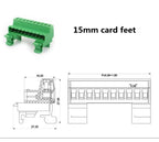 1Sets 2-20pin 2EDG-UKR-5.08mm Rail Terminal Block Pitch 5.08mm Screw Plug-in Terminal Blocks Connector Din Rail Mounting Instead