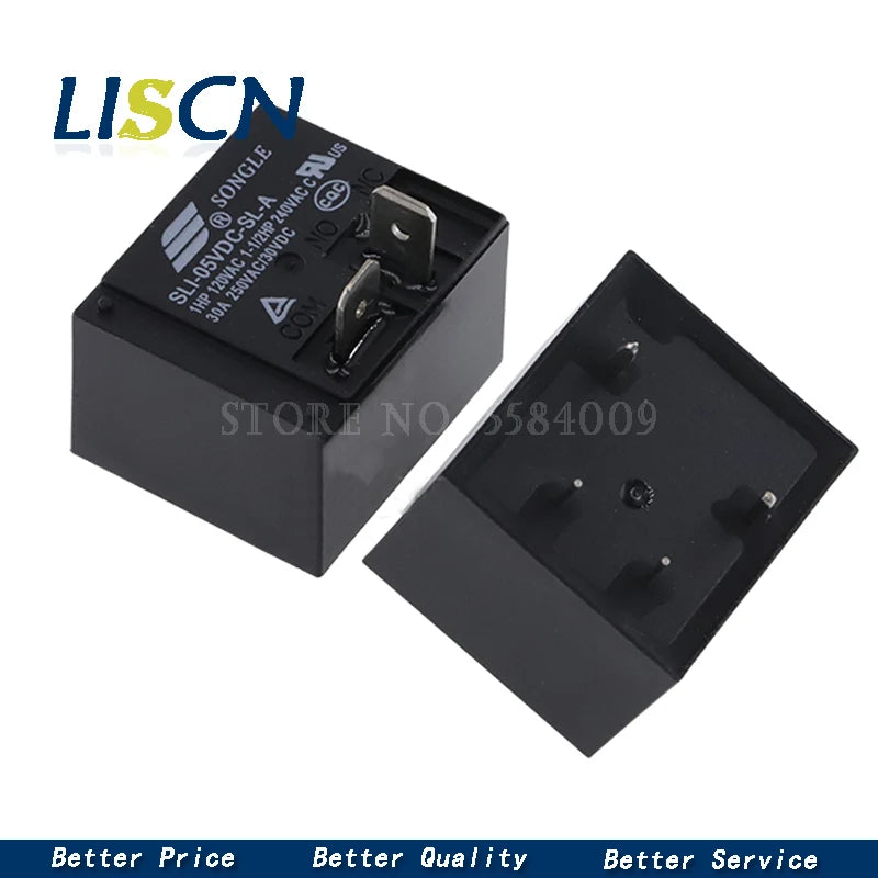 2PCS Power Relays SLI-05VDC-SL-A SLI-12VDC-SL-A SLI-24VDC-SL-A 5V 12V 24V 30A HF2160 4Pin Relay