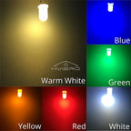 100pcs 5mm Round Diffused White Red Green Blue Yellow Warm Lightemitting Diode 2pin LED 6000~6500K Bulb Light Diodes Lamp 3V