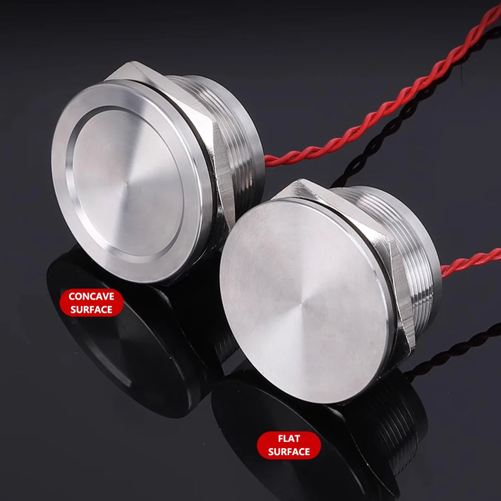 ABILKEEN 30mm 1NO Momentary/Latching Function Piezo Electric Switch IP68 Waterproof Pressure-Sensitive Switch