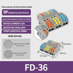 10/100Pcs Lever Wire Connectors, Compact Splicing Wire Connector, 2 3 5 Way Electrical Connectors, for Quick Connect 28-12 AWG