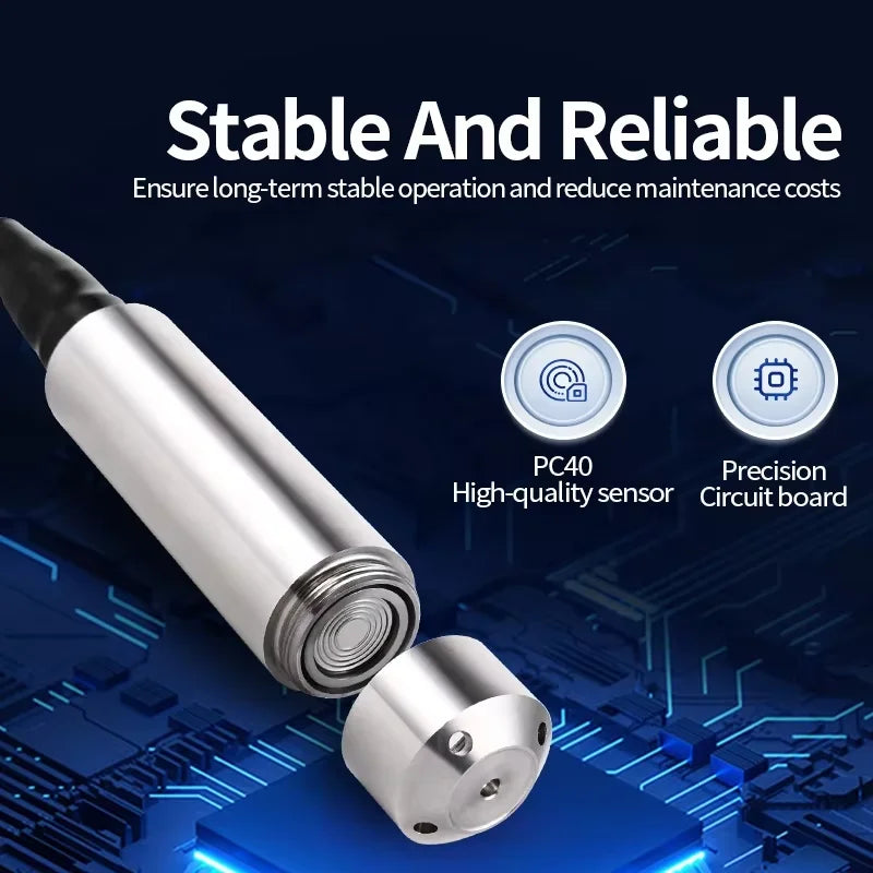 3m 5m to 4-20mA 0-10V 0-3.3V Output Hydrostatic Liquid Level Transmitter Water Pressure Level Sensor 10m 15m 20m to RS485