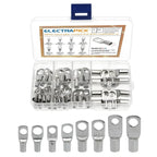 60/100/170pcs SC Bare Bolt Hole Tinned Copper Cable lugs Battery Terminal Wire Terminals Connector Suit SC10-6 SC16-8 SC25-8