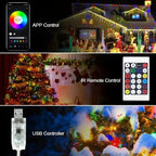 USB 5V Smart RGB-IC Fairy Light String Christmas Lights Decorations Lamp Garland WS2812 Bluetooth APP&Remote Control Addressable