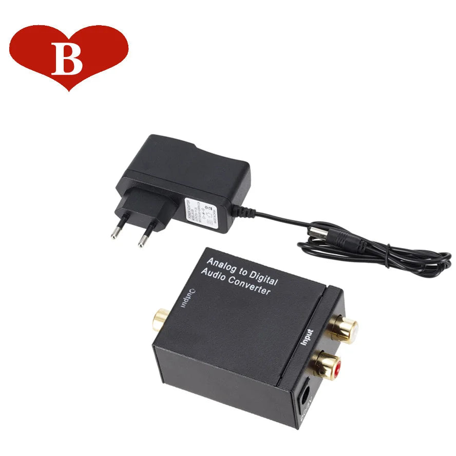 ADC Latest Analog To Digital Converter Optical Coax RCA Toslink Audio Sound Adapter SPDIF Adaptor for Apple TV for Xbox 360 DVD