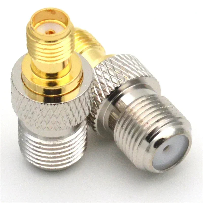 5/20Pcs RF Coaxial Coax Adapter, SMA Male To F Female, F-Type Female Jack to SMA Male Plug, Gold Plated Straight Connector