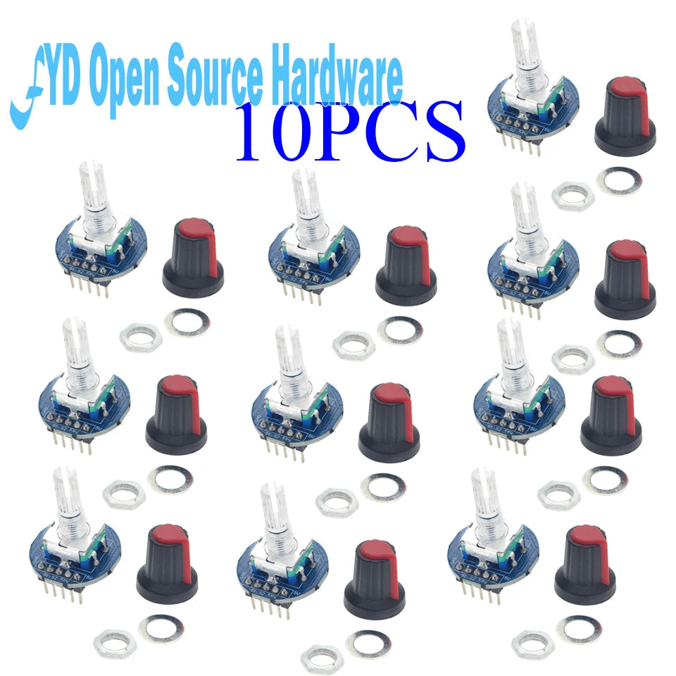 1-50pcs Digital Rotary Encoder Module with Push Button 20 PPR 5V for Arduino Car Audio DIY