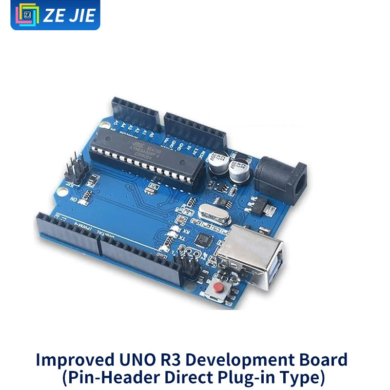 UNO R3 Development Board Kit, Improved Version ATmega328P MCU Module, Compatible with Arduino Nano