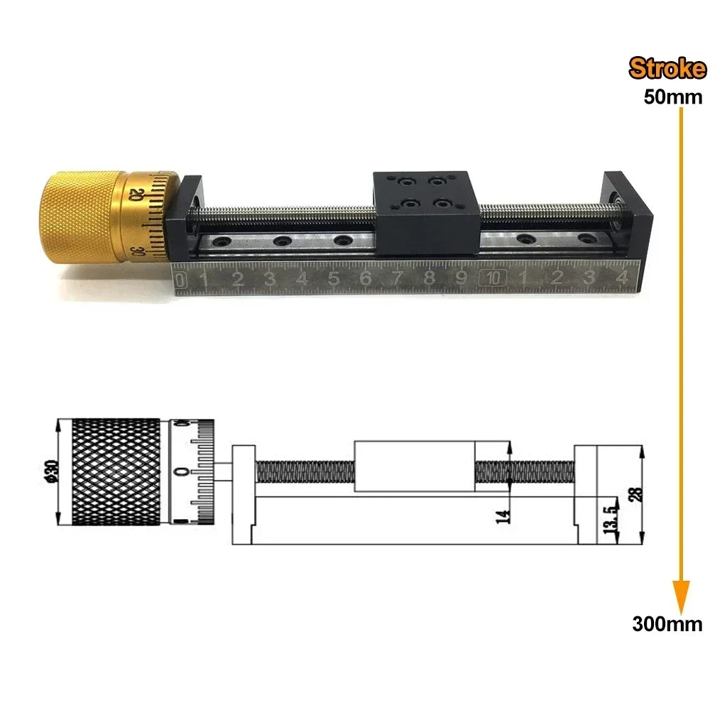 T-type CNC XYZ Axis Linear Actuator Mini Sliding Table NEMA11 Motor Linear Guide Rail Table Manual Slide Stage