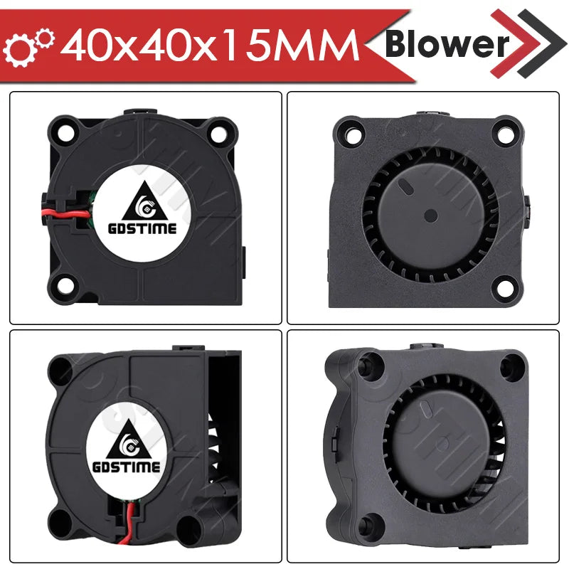 Gdstime 5015 24v Fan 4010 Snail Fan 2PIN DC 5V 12V 3D Printer Mini Fan 7015 7530 Cooling Fan 3010 5020 Turbo Fan Radial Cooler