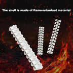10Pcs 12 Position Electrical Wire Connector Retardant X3-1012 20A 30A Terminal Blocks Barrier Terminal Strip Plastic Terminal
