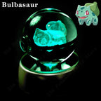 Pokemon Crystal Ball 3D Mewtwo Pikachu Gengar Pokeball 3D Night Light Lamp Glass Statue Pokemon Crystal Ball Birthday Gift