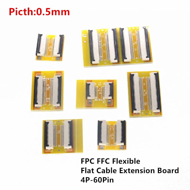 2 pcs Flexible Flat Cable FFC FPC Extension Board 0.5 mm 6 Pin 8 10 12 14 16 20 22 24 26 30 32 36 40 45 50 54 60 Pin to Pin