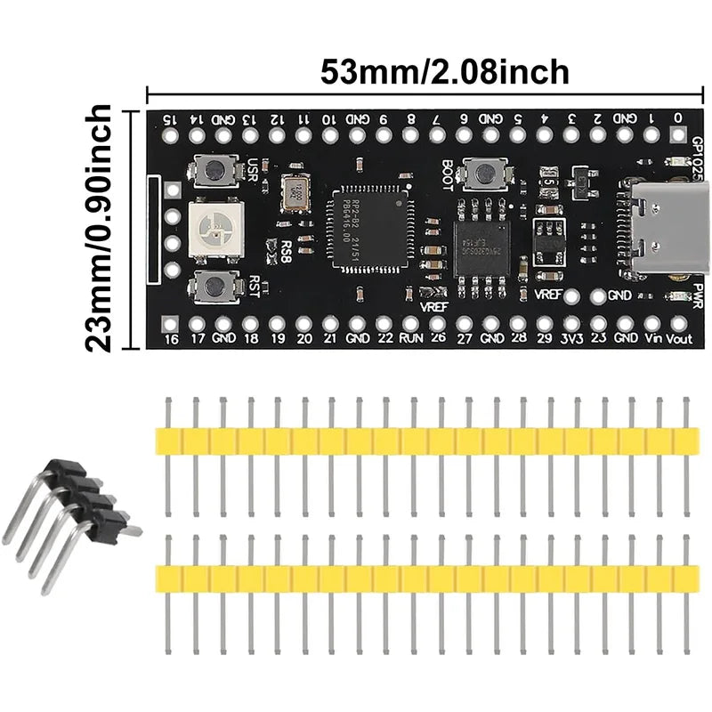 Official Raspberry Pi Pico Board RP2040 Dual-Core 264KB ARM Low-Power Microcomputers High-Performance Cortex-M0+ Processor