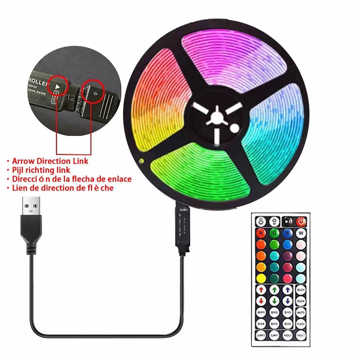 LED 5050 Light Strip 5M 10M 20M 30M RGB TV Background Light Bluetooth Control USB Game Room Family Party Decorative Light Strip