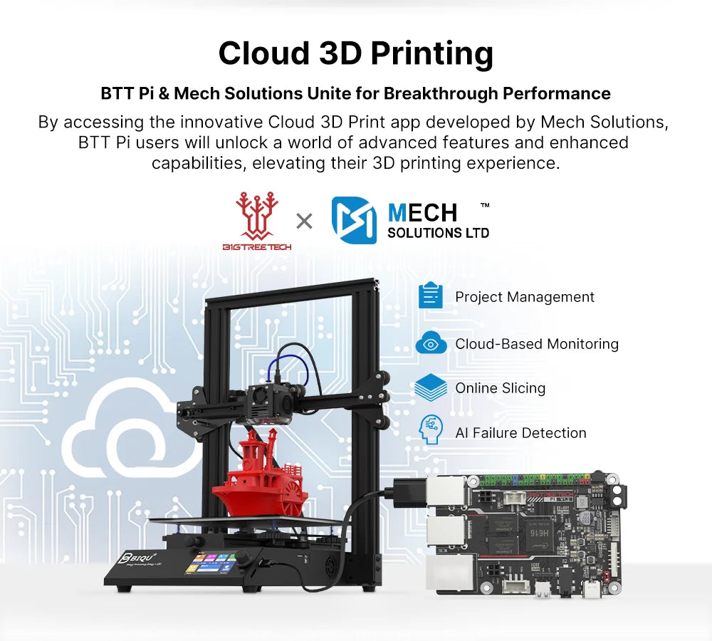 BIGTREETECH BTT PI V1.2 Quad Core Processor With 2.4G WiFi 40Pin GPIO VS Raspberry PI For Klipper I3 CoreXY 3D Printer DIy User