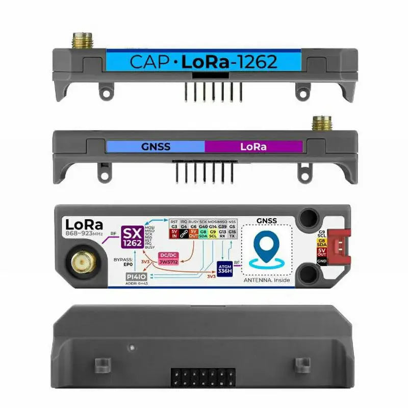 M5Stack Cap LoRa-1262 for Cardputer Adv SX1262 LoRa Module Frequency 868 to 923 MHz SMA Antenna Support GNSS Global Positioning