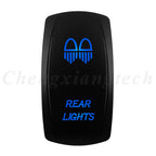 12V 20A Blue Led Car Boat Laser Rocker Switch ON OFF, (ON) OFF, ON OFF ON, (ON) OFF ON, (ON) OFF (ON) Waterproof